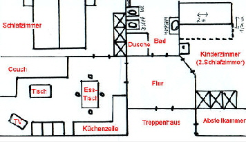 Grundriss der Wohnung